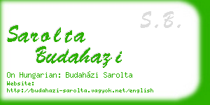 sarolta budahazi business card